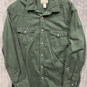 Vintage Ruff Hewn Heritage Men’s Long Sleeve Green Large